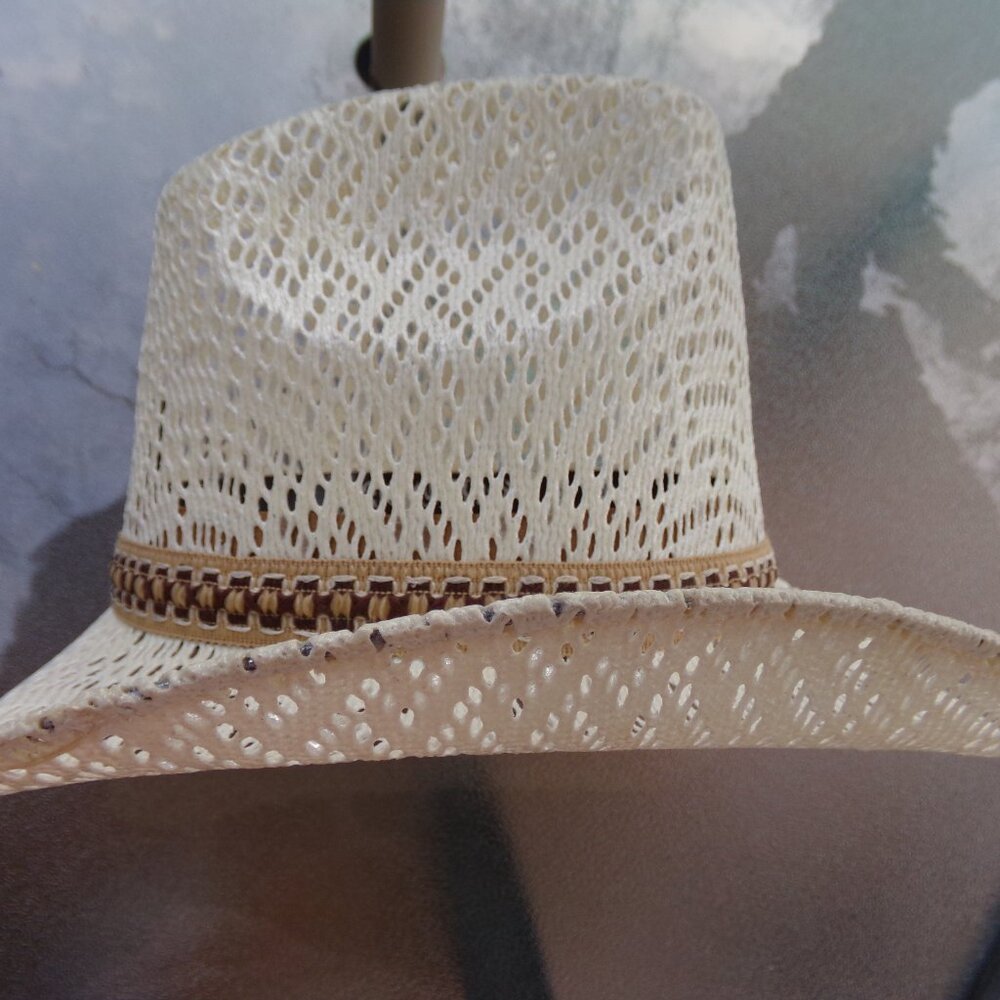 Rodeo Cowboy Cowgirl Hat Vaquero Riding 6 1/4 USA 54 Boy Girl 21'' Mexico White - Picture 12 of 14